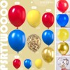 PartyWoo Balloons Red Yellow Blue 18 12 10 5 Inch 140 pcs - 2 of 4