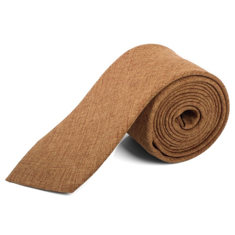 Men's Solid Color 2.75 Inch Wide And 57 Inch Long 100% Cotton Neckties, 1 of 5