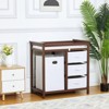 Wooden Baby Changing Table, Modern Diaper Changing Table, Infant Diaper Changing Station Dresser with 3 Laundry Baskets and Changing Pad - 3 of 4