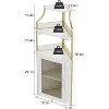 Wine Bar Cabinet with Large Storage Space and Detachable Wine Rack, Wine Cabinets with Glass Holder and Mesh Door for Dining Room, Living Room - 2 of 4