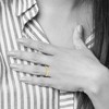 Black Bow Jewelry 2.5mm to 6mm 10K Yellow Gold Half Round Ridged Edge Standard Fit Band - 4 of 4