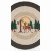 Earth Rugs Deer in Moonlight Round Placemat – Rustic Cabin Table Mat 15"x15" - 3 of 3