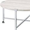 Acme Furniture Brecon Coffee Tables White Oak/Chrome Finish - 3 of 4