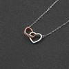 Interlinking Hearts Pendant Necklace Sterling Silver Women Ginger Lyne Collection - 3 of 4