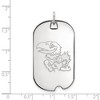 Black Bow Jewelry 10k White Gold Kansas Jayhawks NCAA Large Pendant - 2 of 3