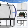 NAYSAYE Trampoline 14FT with Basketball Hoop and Safety Net for Outdoor Fun for Kids and Adults Backyard, Black, 168.00"*102.30"*122.30" - 3 of 4