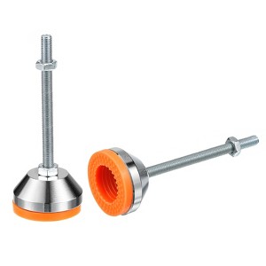 Unique Bargains Carbon Steel Non-Skid Adjustable Furniture Table Feet Leveling Feet 2 Pcs - 1 of 4