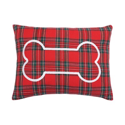 C&F Home 18" x 18" Arlington Plaid Bone Embroidered Pillow