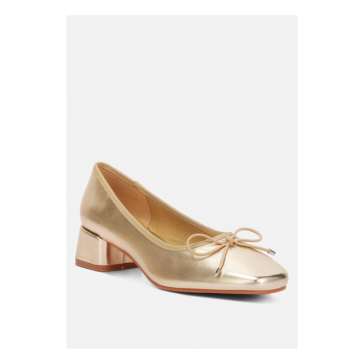 Женские туфли London Rag Womens Laga Metallic Low Block Heel s Ballerinas 6 — фото 8