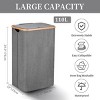 BestParts Waterproof Collapsible Laundry Hamper with Lid, Bamboo Handles & Removable Bag - 4 of 4