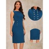 INSPIRE CHIC Women's Elegant Double Breasted Cape Pencil Formal Set Dress - 2 of 4