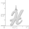 Black Bow Jewelry 14k White Gold, Madison Collection LG Classic Script Initial H Pendant - 4 of 4