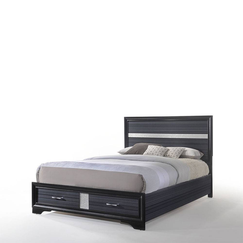 Photos - Bed Acme Furniture Queen Naima  Black