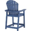 MaseiKar Outdoor Tall Adirondack Chair, HDPE Weather Resistant Outdoor Chair for Garden, Backyard, Poolside, Capacity 400LBS - 2 of 4