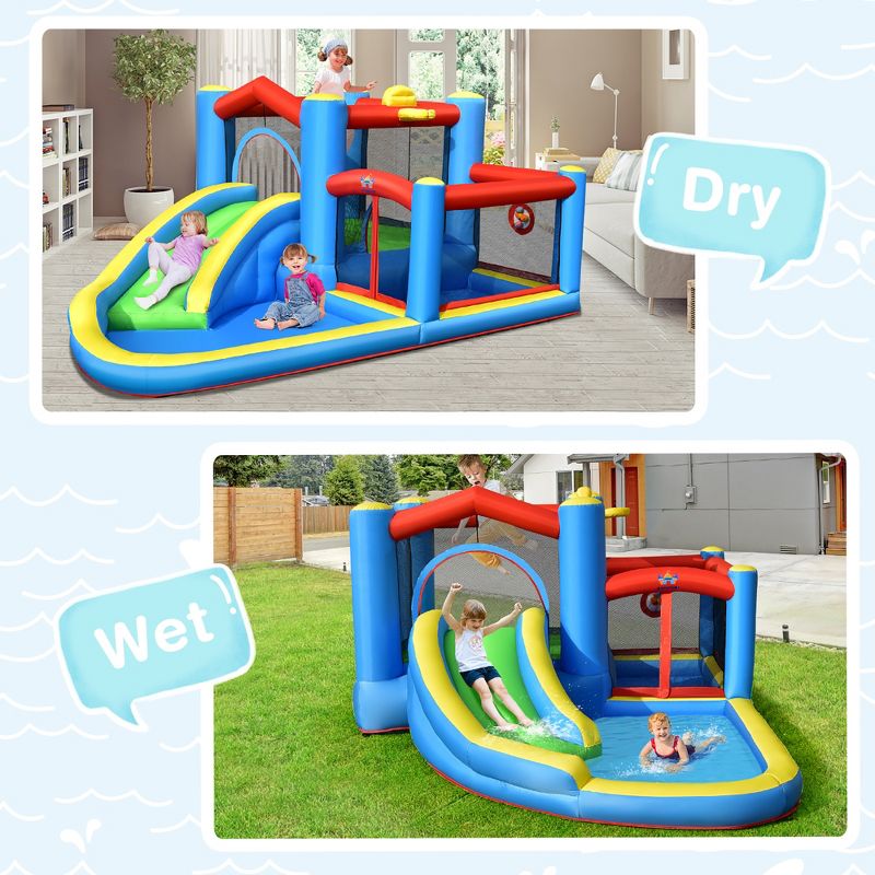 Costway Inflatable Kids Water Slide Splash Pool Slide Bounce Castle (without Blower), 3 of 11