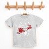 Santa Sleigh Glitter - Toddler Short Sleeve Tee and Kids Youth Short Sleeve Tee - 2 of 2