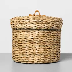 Medium Woven Bath Storage Canister Beige - Hearth & Hand™ with Magnolia