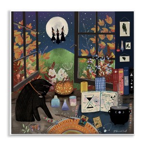 Stupell Industries Halloween Witches Autumn Moon Wall Plaque Art - 1 of 4