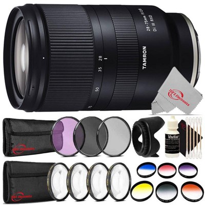 TAMRON 28-75mm f/2.8 Di III RXD E-Mount Lens/Full-Frame Format Lens for Sony E with Top Accessory Kit