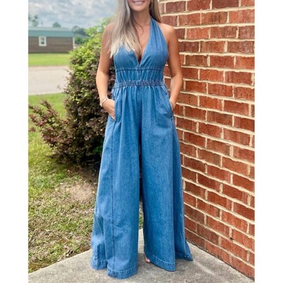 Women's Halter Neck Jumpsuit - lalavon