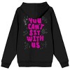 Mean Girls You Can't Sit With Us Long Sleeve Black Adult Zip-Up Hoodie - 2 of 4