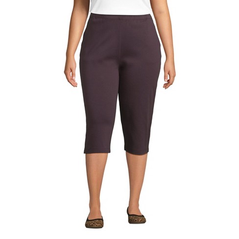 Best Deal for Lands' End Women s Sport Knit Pants Black Currant Petite