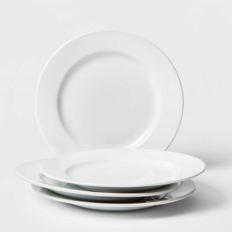 10&#34; Porcelain Dinner Plate White - Threshold&#8482;, 2 of 4