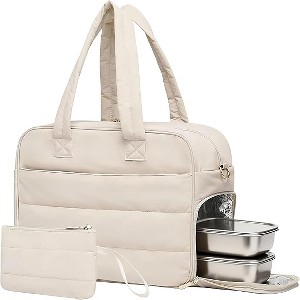 Lunch Tote Bag for Women, 2 in 1 Laptop Work Bag with Insulated Lunch Compartment, 17.7 in Computer Shoulder Bags for Work - 1 of 4