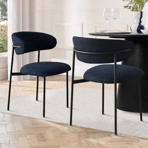 Linen Dining Chair Set Of 2,Upholstered Dining Chair,With Back For Kitchen Or Dining Room-Tanpinhause - 1 of 4