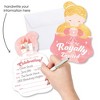 Big Dot of Happiness Princess Birthday Invitations, You're Invited Pink Royal Princess-Shaped Party Fill-In Invitation Cards with Envelopes, Set of 12 - 2 of 4