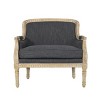Upholstered Accent Chair, Comfy Armchair Club Chair with Weathered Rubberwood Frame - ModernLuxe - 2 of 4
