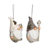 Transpac Resin Birch Gnome Ornament Set of 2 Christmas Home Decorations - 2 of 3