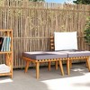 vidaXL Patio Footstool with Cushion 23.6"x23.6"x11.4" Solid Acacia Wood - 2 of 4