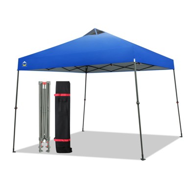 9x9 Recreational Centerlok Slant-Leg Canopy - Infinite Legs, Ball-Joint Feet, Silver Coated, 150D - CLIA81B