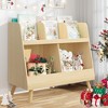 Arceso 2-Tier Kids Bookshelf and Toy Organizer,5 Cubbies, Modern Style, Wood, 32.4x12.5x27.3 inches, 32.5 pounds - 2 of 4