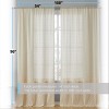 HLC.ME Monaco Decorative Ombre Lace Semi Sheer Light Filtering Rod Pocket Window Treatment Curtain Drapery Panels - Set of 2 - 4 of 4