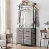 WhizMax Clothing Racks with 4 Fabric Drawers, Freestanding Closet Garment Rack with Hanging Rod and 2 Side Hooks, Storage Closet for Bedroom, Hallway - 4 of 4