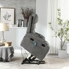 Large Power Lift Recliner Chair for Elderly, Massage & Heat, Remote Control, Side Pockets, Cup Holders, PU Leather - 4 of 4