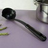 (6 pack) Kitchen Ladle, Black, Nylon, Soft Grip Handle, Dish Washer Safe - 3 of 4