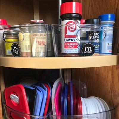 Mdesign Lazy Susan Kitchen Food Storage Organizer Bin - 6 Pack - Clear :  Target