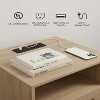 Rattan Nightstand with Charging Station Two Tier Side Table Featuring USB Ports and Power Outlet for Living Room and Bedroom - 4 of 4