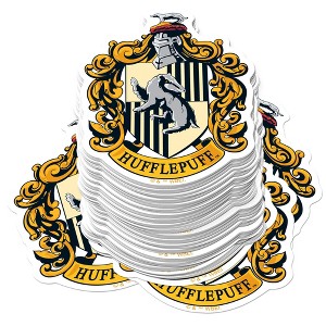 Harry Potter Hufflepuff Crest 100ct Vinyl Large Deluxe Stickers Variety Pack - 1 of 4