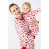 PATPAT Christmas Family Matching Pajamas Sets Long-sleeve Allover Reindeer and Snowflake stripes Print Red For Family - 4 of 4