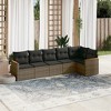 vidaXL 6 Piece Patio Sofa Set with Cushions - Gray Without Table - 2 of 4