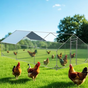 Garvee Large Metal Chicken Coop, Poultry Chicken Hen Cage, Rabbits Duck House with Waterproof and Anti-UV Cover for Outside, Backyard and Farm - 1 of 4