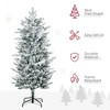 4.5' Artificial Flocked Christmas Trees, with Snow Frosted Branches, Auto Open, Steel Base - 4 of 4