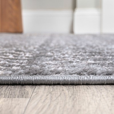 Gray Geometric Flat Woven Reversible 4' x 6' Synthetic Rug