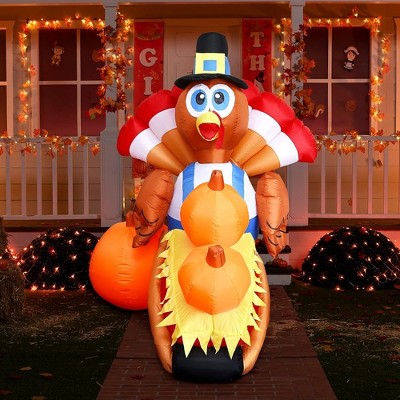 6ft Turkey Carrying Three Pumpkins