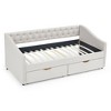 NicBex 81.5" Daybed with Trundle Upholstered Twin Daybed with Waved Shaped Arms Daybed with Storage for Living Room - 2 of 4