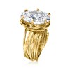 Ross-Simons 8.50 Carat Oval CZ Ring in 18kt Gold Over Sterling - 3 of 4